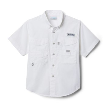 Columbia PFG Bonehead Short Sleeve, Camisa Blancos Para Niño | 925630-ERH